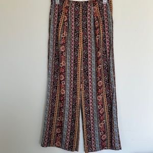Multicolor Wide Leg Pants